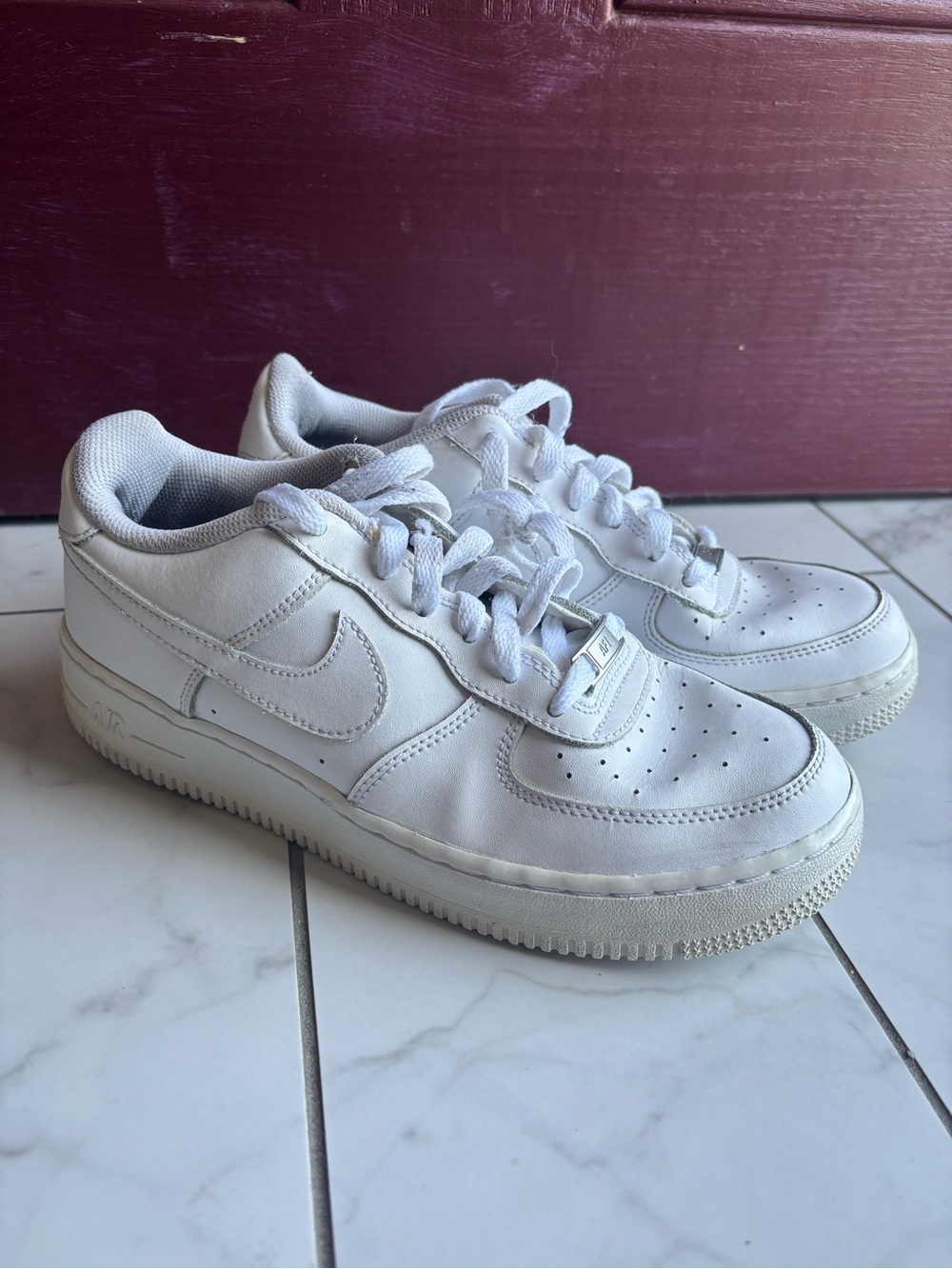 Nike Air Force 1 White Women's Low-Top Leather Sneakers